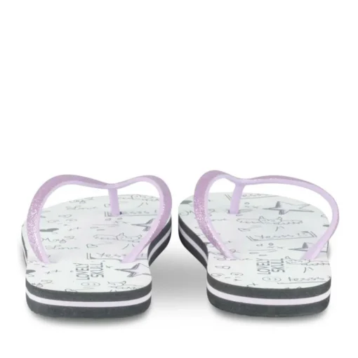Tongs Plage VIOLET Fille Motif Paillettes A Enfiler