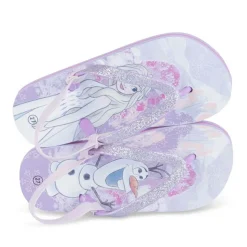 Tongs Plage VIOLET Fille Motif Uni Elastique