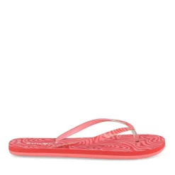 Tongs ROUGE Femme Motif Uni A Enfiler