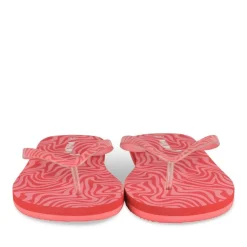Tongs ROUGE Femme Motif Uni A Enfiler