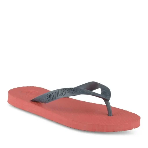 Tongs ROUGE Garçon Motif Uni A Enfiler