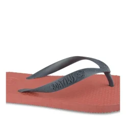 Tongs ROUGE Garçon Motif Uni A Enfiler