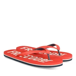Tongs ROUGE Homme Motif Uni A Enfiler