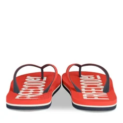 Tongs ROUGE Homme Motif Uni A Enfiler