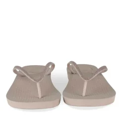 Tongs TAUPE Femme Motif Uni A Enfiler