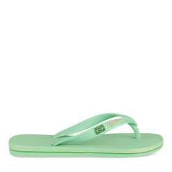 Tongs VERT Femme Motif Uni A Enfiler