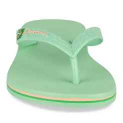 Tongs VERT Femme Motif Uni A Enfiler