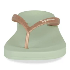 Tongs VERT Femme Motif Uni A Enfiler