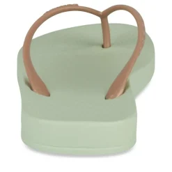 Tongs VERT Femme Motif Uni A Enfiler