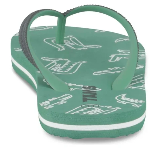 Tongs VERT Garçon Motif Animal A Enfiler