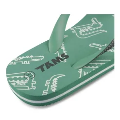 Tongs VERT Garçon Motif Animal A Enfiler