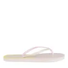 Tongs VIOLET Femme Motif Uni A Enfiler