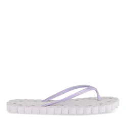 Tongs VIOLET Femme Motif Uni A Enfiler
