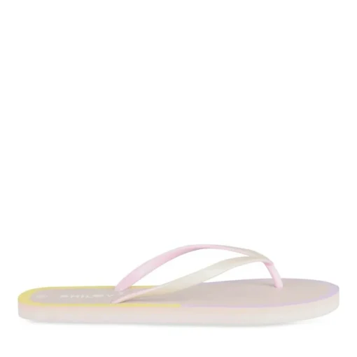 Tongs VIOLET Femme Motif Uni A Enfiler