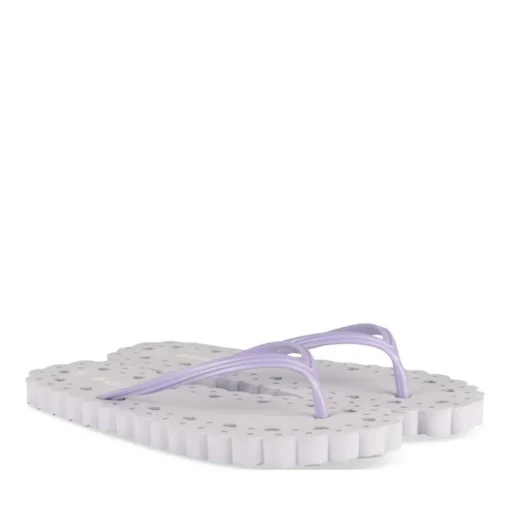 Tongs VIOLET Femme Motif Uni A Enfiler