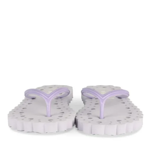 Tongs VIOLET Femme Motif Uni A Enfiler