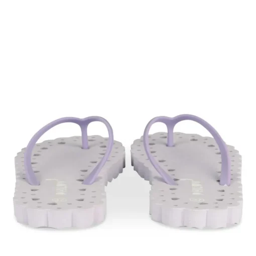 Tongs VIOLET Femme Motif Uni A Enfiler