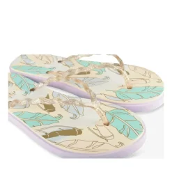 Tongs VIOLET Femme Motif Uni A Enfiler