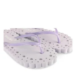 Tongs VIOLET Femme Motif Uni A Enfiler
