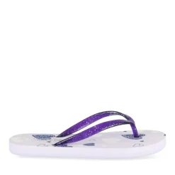 Tongs VIOLET Fille Motif Coeurs A Enfiler