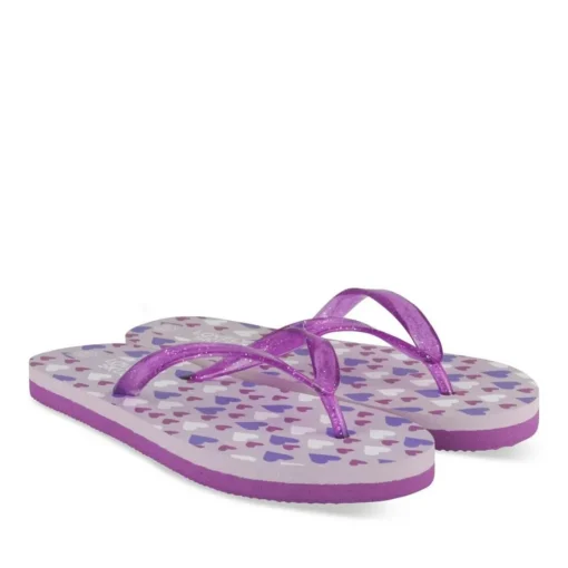 Tongs VIOLET Fille Motif Uni A Enfiler