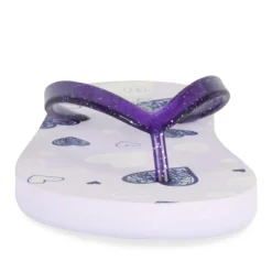 Tongs VIOLET Fille Motif Coeurs A Enfiler