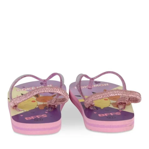 Tongs VIOLET Fille Motif Uni A Enfiler